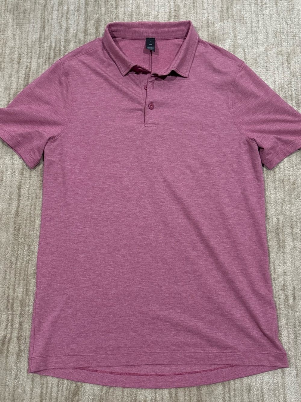 Men's Lululemon Heathered Pink Polo Shirt